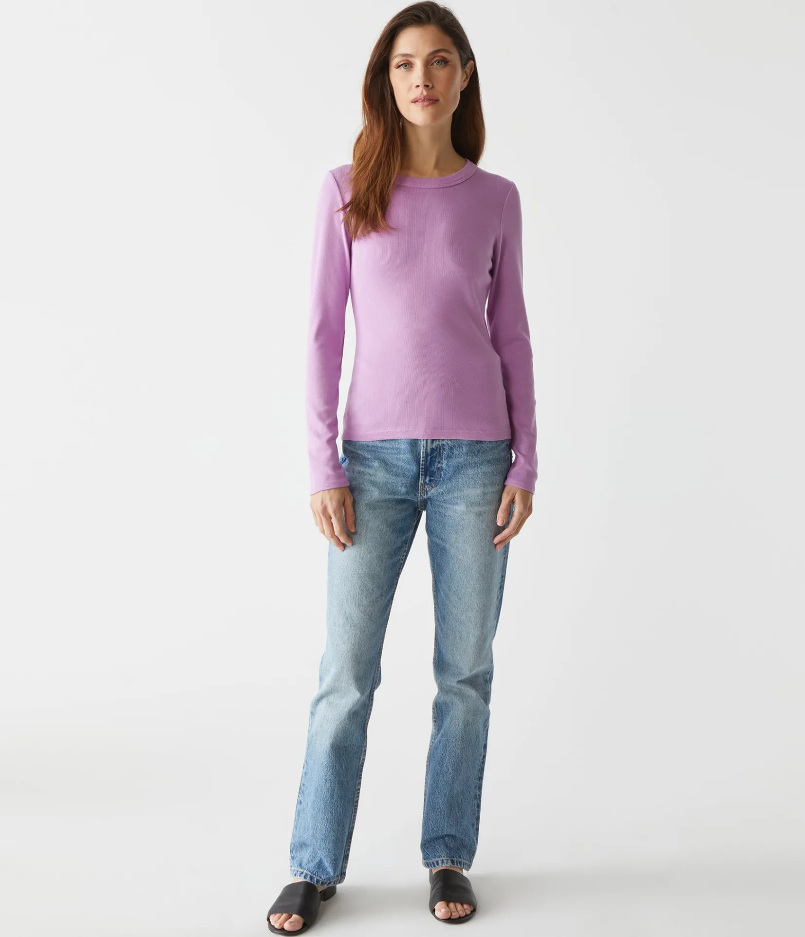 zola_ribbed_tee_62.webp Michael Stars Zola Ribbed Tee- T-Shirts | Ultra Rib T-Shirts