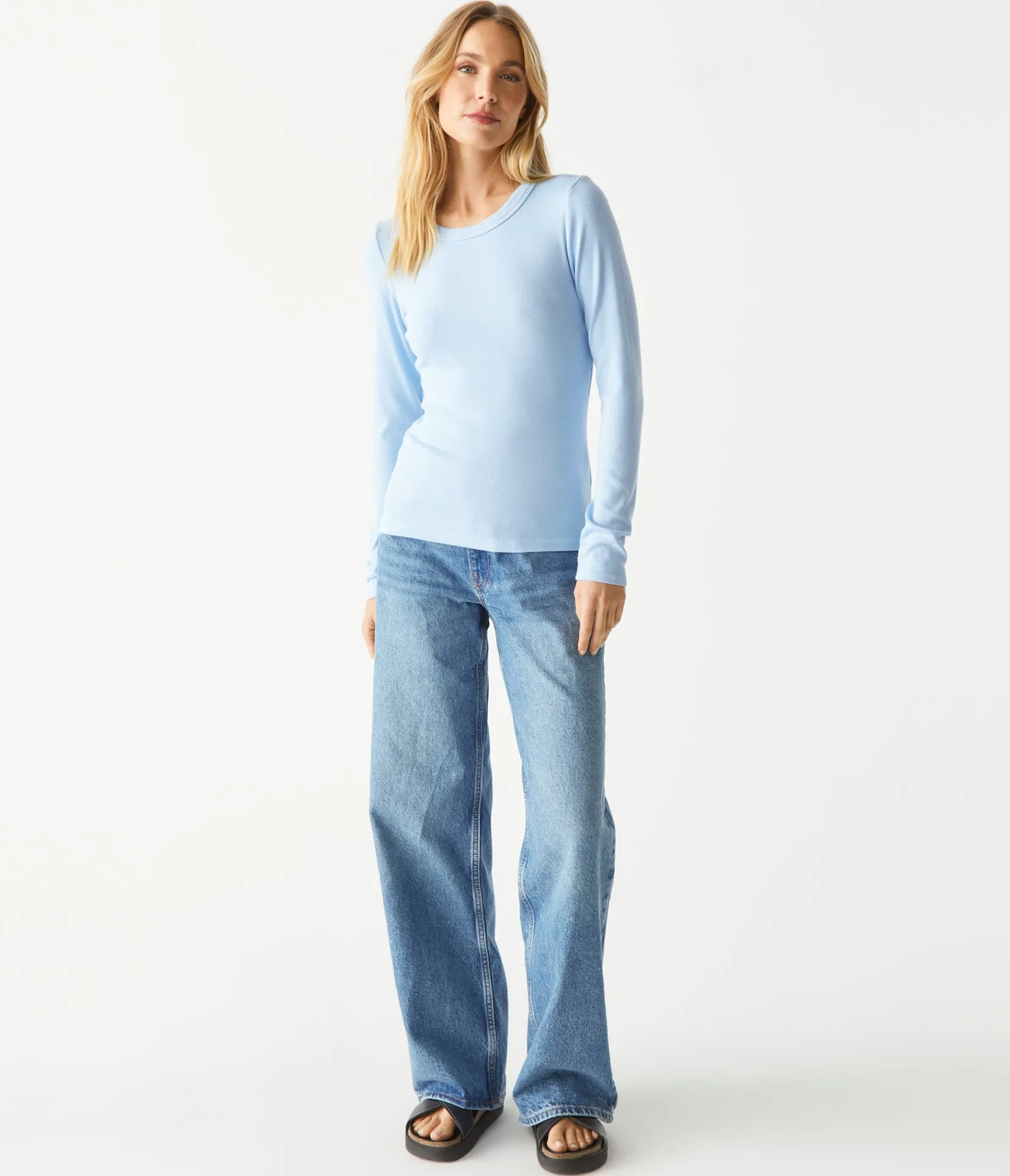 zola_ribbed_tee_66.webp Michael Stars Zola Ribbed Tee- T-Shirts | Ultra Rib T-Shirts
