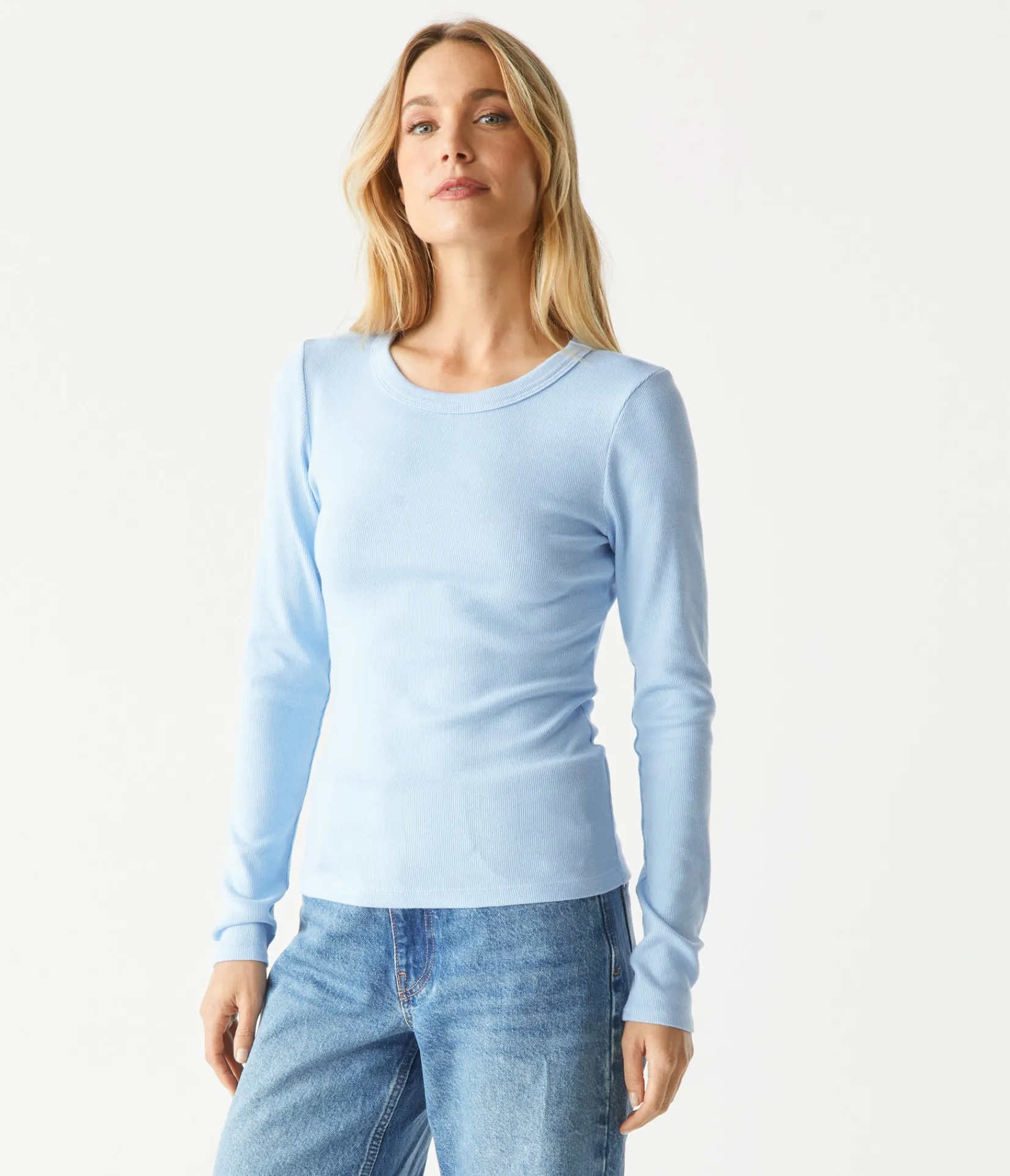 zola_ribbed_tee_67.webp Michael Stars Zola Ribbed Tee- T-Shirts | Ultra Rib T-Shirts