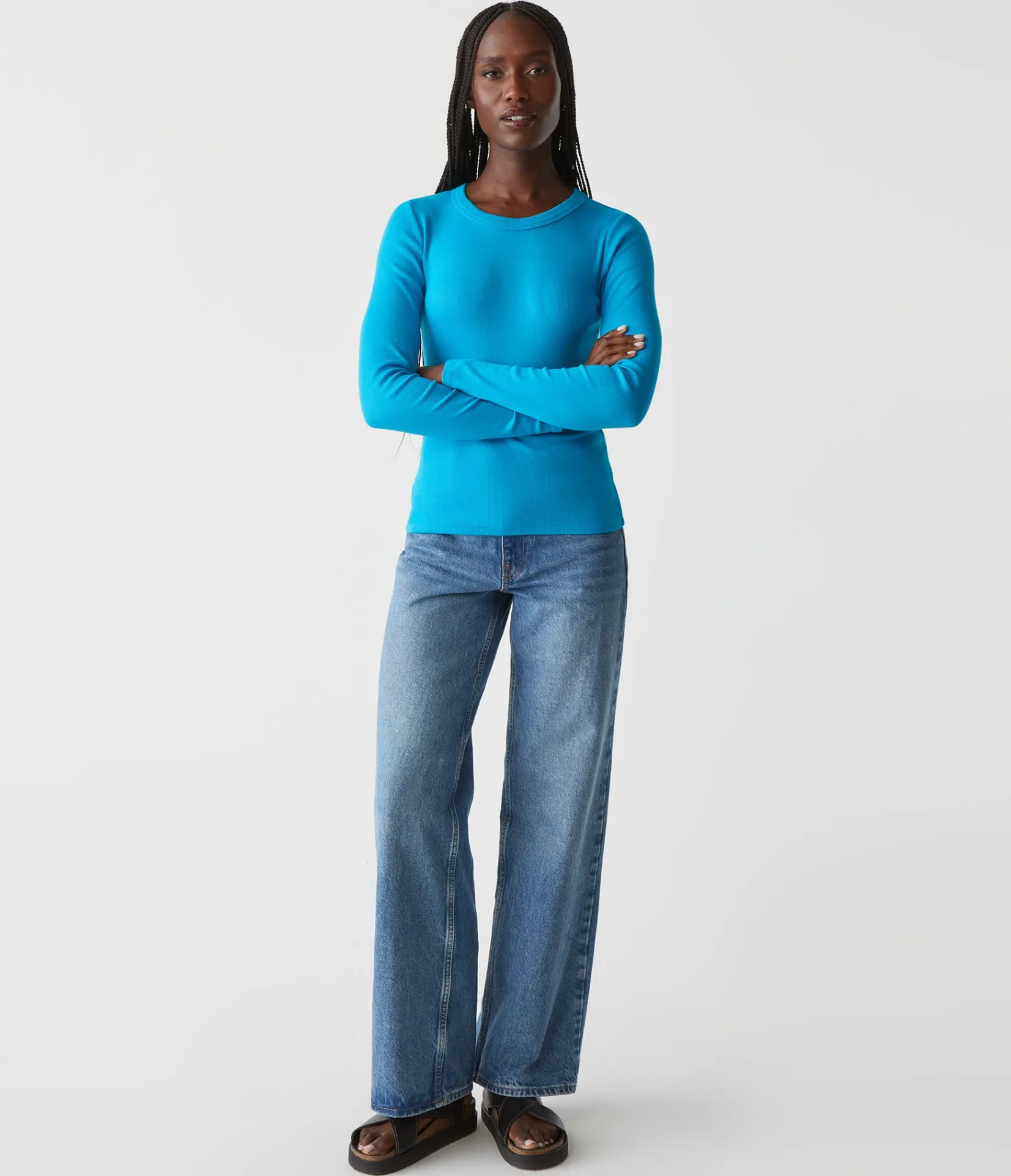 zola_ribbed_tee_70.webp Michael Stars Zola Ribbed Tee- T-Shirts | Ultra Rib T-Shirts