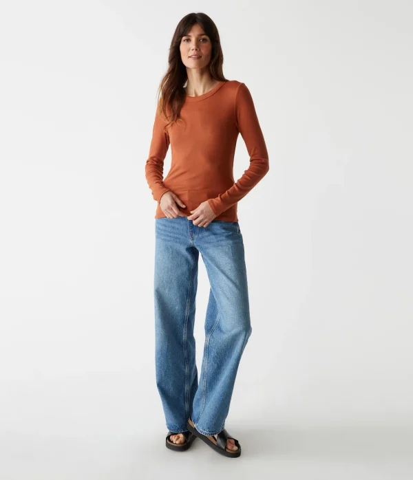 Michael Stars Zola Ribbed Tee- T-Shirts | Ultra Rib T-Shirts