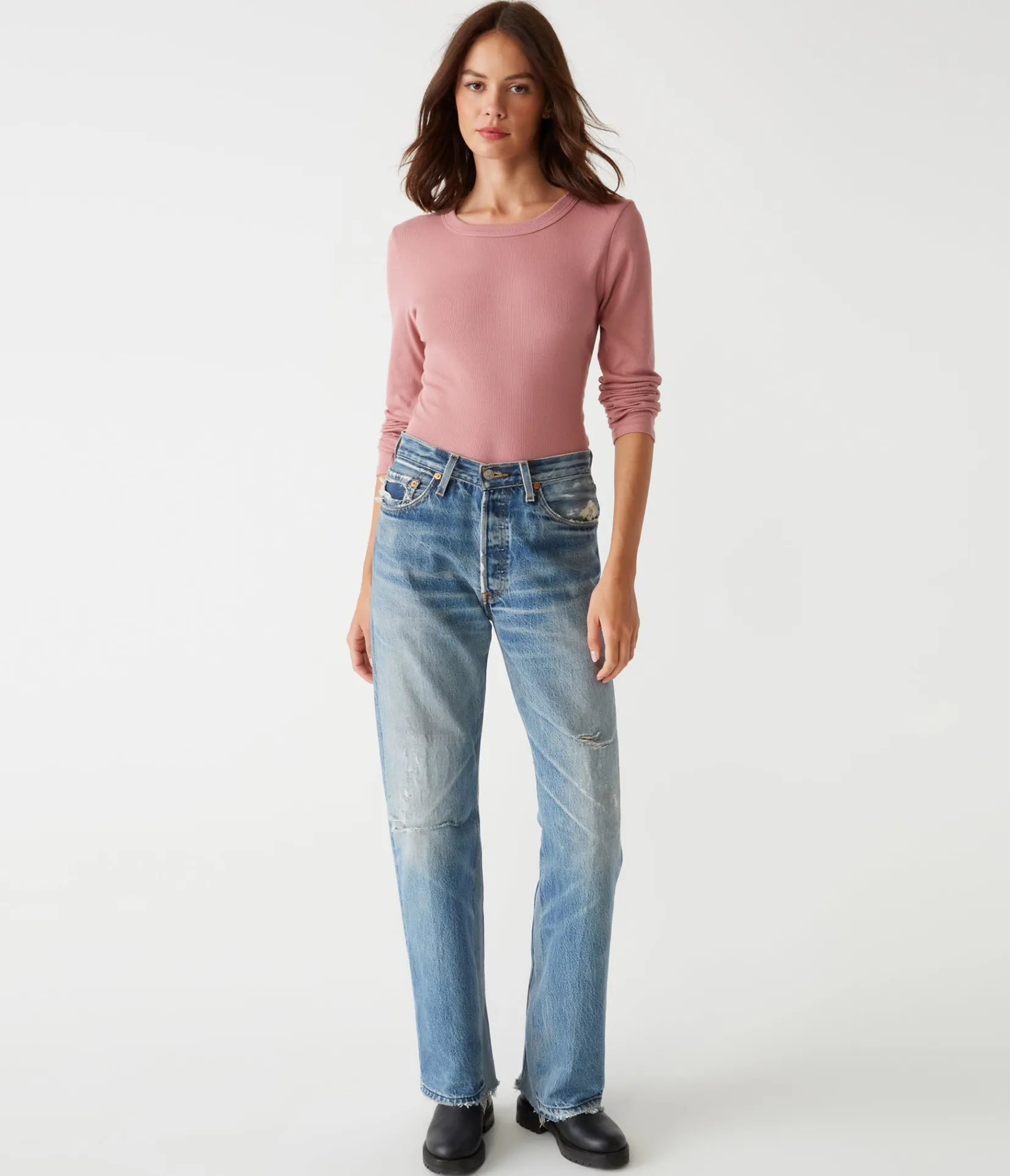 zola_ribbed_tee_78.webp Michael Stars Zola Ribbed Tee- T-Shirts | Ultra Rib T-Shirts