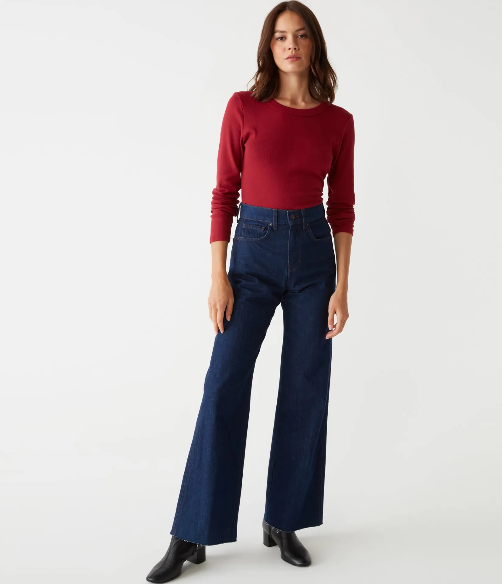 zola_ribbed_tee_82.webp Michael Stars Zola Ribbed Tee- T-Shirts | Ultra Rib T-Shirts