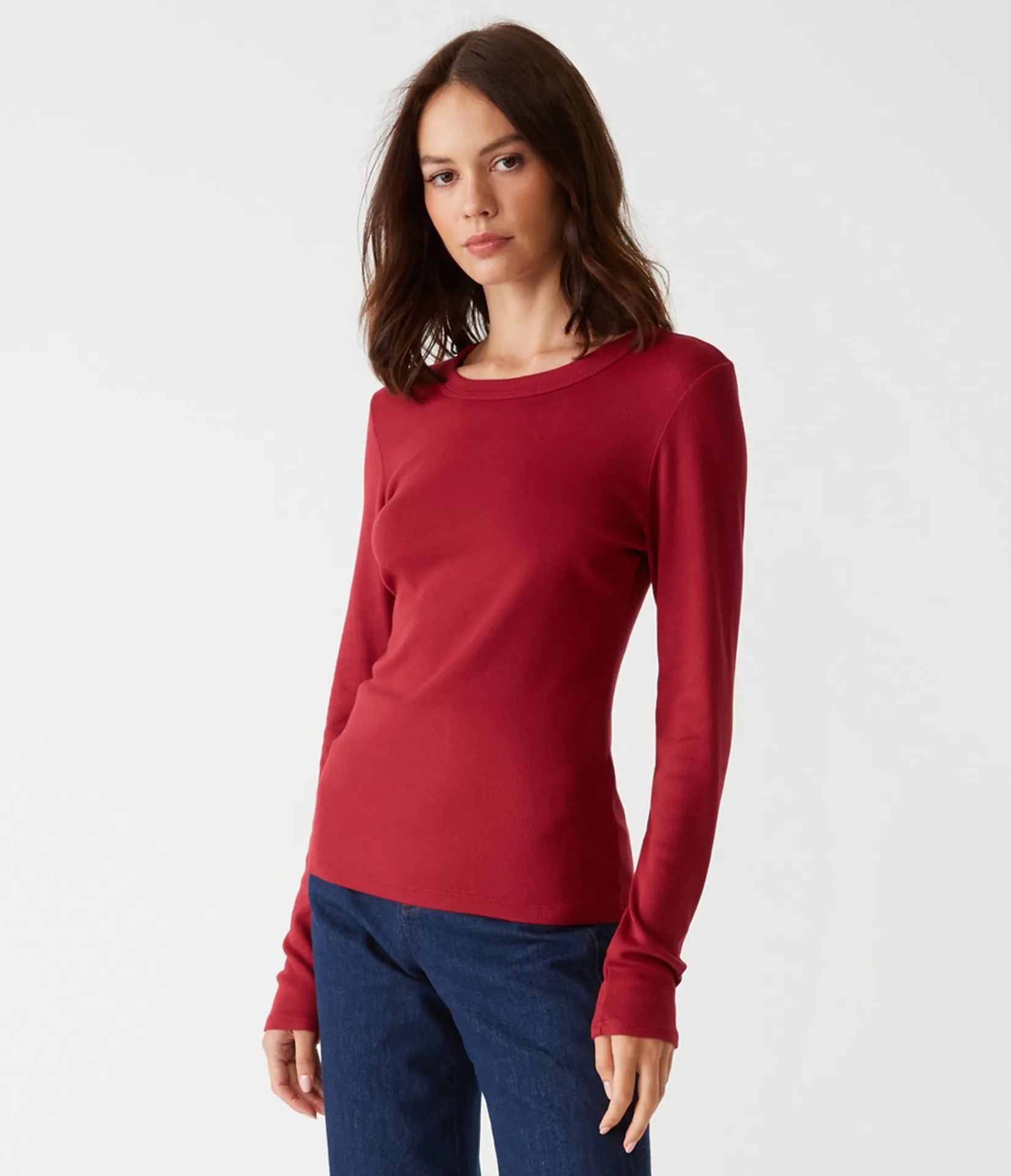 zola_ribbed_tee_83.webp Michael Stars Zola Ribbed Tee- T-Shirts | Ultra Rib T-Shirts