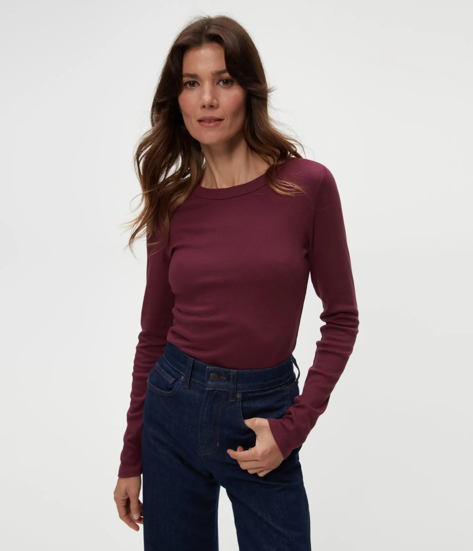 zola_ribbed_tee_89.webp Michael Stars Zola Ribbed Tee- T-Shirts | Ultra Rib T-Shirts