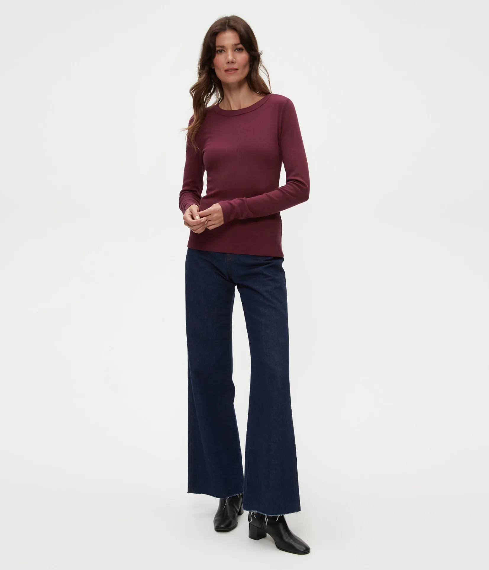 zola_ribbed_tee_90.webp Michael Stars Zola Ribbed Tee- T-Shirts | Ultra Rib T-Shirts
