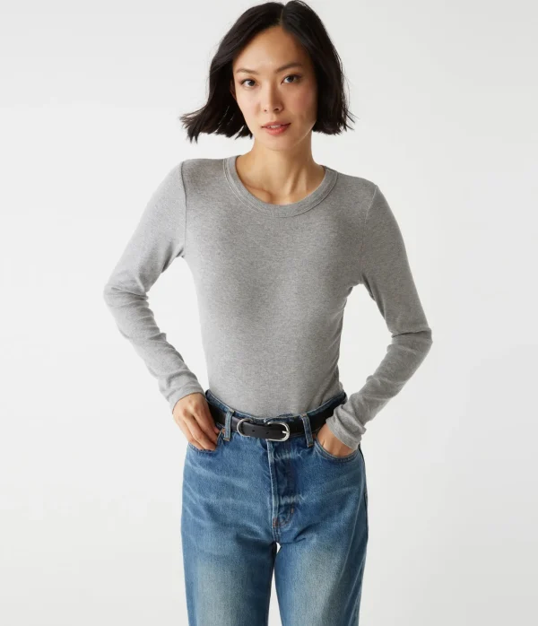 Michael Stars Zola Ribbed Tee- T-Shirts | Ultra Rib T-Shirts