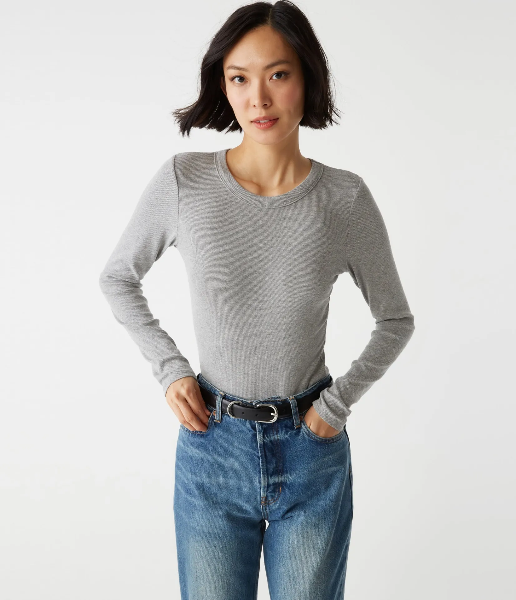 zola_ribbed_tee_93.webp Michael Stars Zola Ribbed Tee- T-Shirts | Ultra Rib T-Shirts