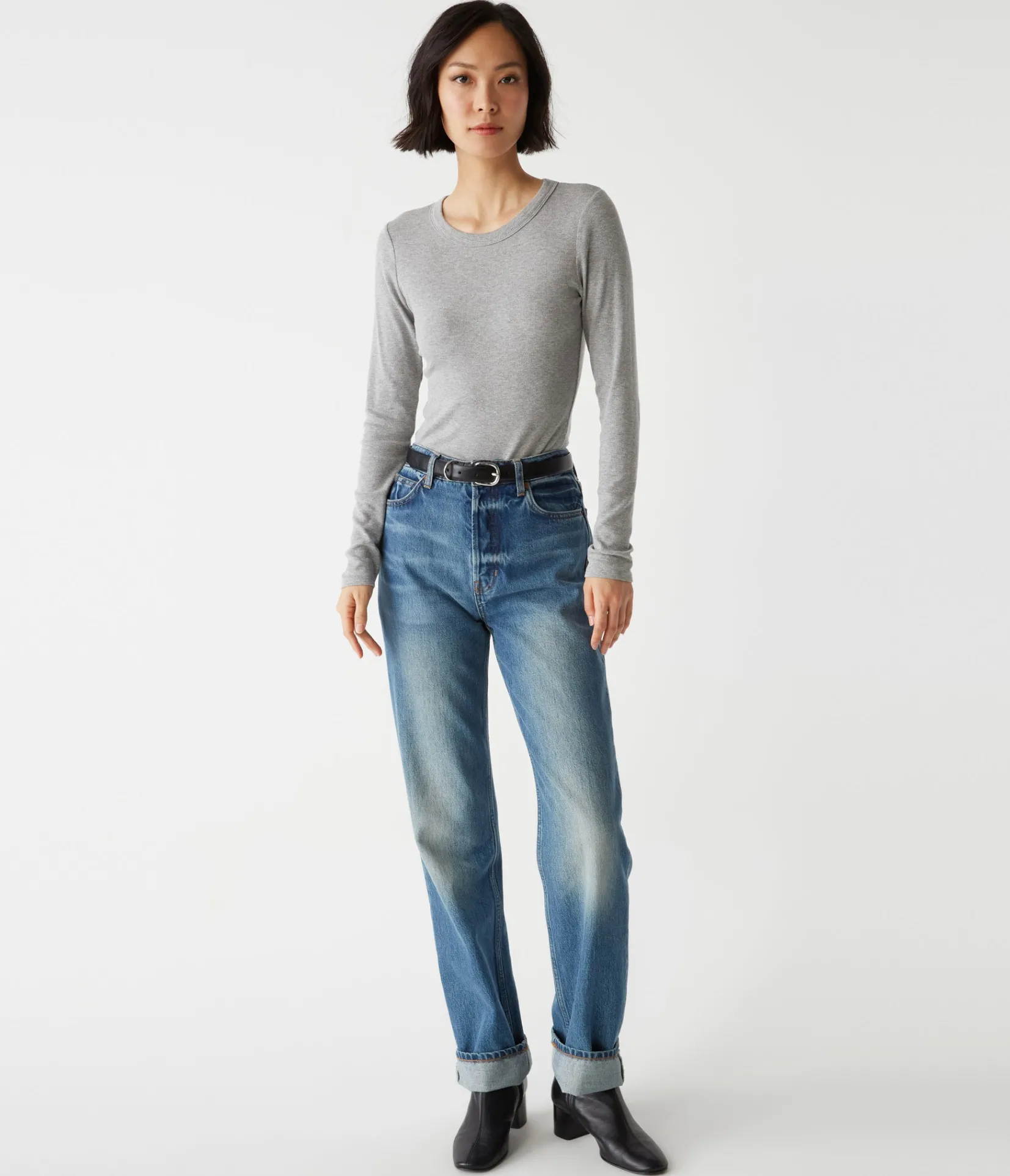 zola_ribbed_tee_94.webp Michael Stars Zola Ribbed Tee- T-Shirts | Ultra Rib T-Shirts