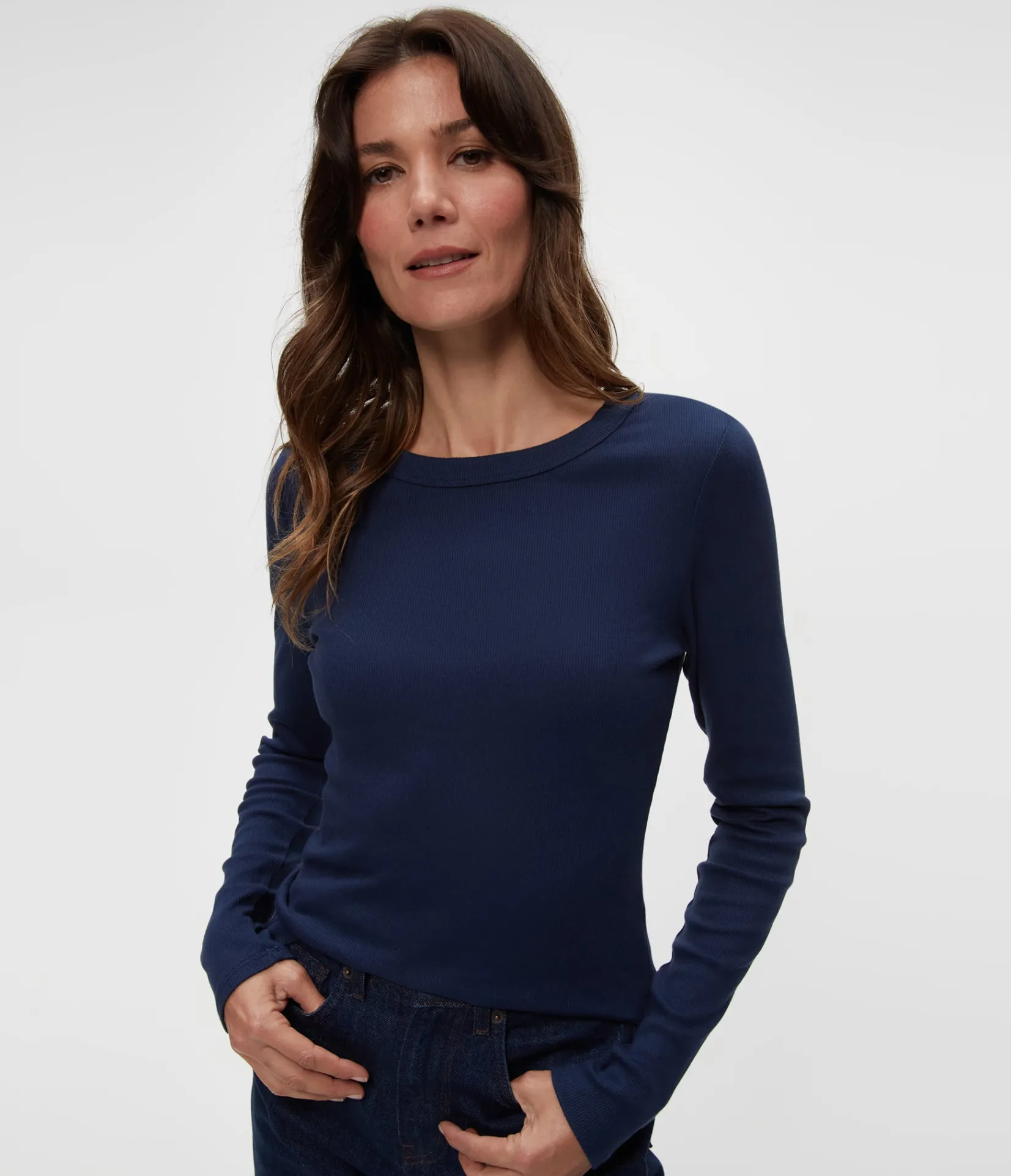 zola_ribbed_tee_97.webp Michael Stars Zola Ribbed Tee- T-Shirts | Ultra Rib T-Shirts